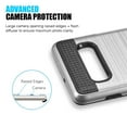 thumbnail image 4 of Luxury Dual Layer Hybrid Wallet Case for Galaxy S10 (Silver) w/ Credit Card ID Slot Holder & Selfie Stick Mini Tripod 2.0 - Ultra Lightweight w/ Button Covers, Shock Absorption, Raised Lip Guard, 4 of 9