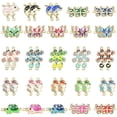 thumbnail image 1 of 1Box 50Pcs 25 Styles Alloy Enamel Connector Charms with Crystal Rhinestone Light Gold Cadmium Free & Nickel Free & Lead Free Animal Mixed Shapes Mixed Color, 1 of 7
