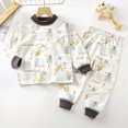 thumbnail image 2 of NOLDARES Toddler Boys Pajama Sets Long Sleeve Top with Pants Cotton Soft 2 Piece Pjs Set Fall Winter Sleepwear 6-12 Months 12-24 Months 2t 3t 4t 5t 6t 7t 8t 9t Children,Grey,4-5 Y, 2 of 9