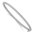 thumbnail image 1 of Diamond2Deal 14K White Gold Textured Hinged Bangle for Women, 1 of 4