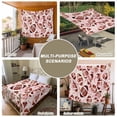 thumbnail image 6 of Pink Football Ribbon Large Tapestry for Bedroom Wall Hanging Tapestry, Modern Game Ball Watercolor Ceiling Backdrop Tapestries Poster Blanket Wall Decor for Teens Room Living Room Dorm 86" x 104", 6 of 8