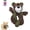 Bear, variant on Linen Dog Toys Rabbit Sloth Series,Linen Safari Companions Chomp Champ Dog Toy Built-in Squeaker and Crinkle Paper & Durable,Healthier Chewing No Boredom,No Destruction (Rabbit)