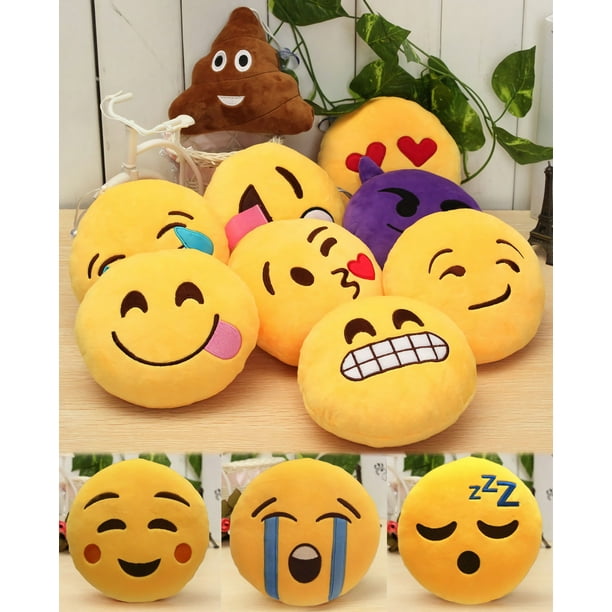 【Holiday Gifts】32cm Emoji Pillows Emoticon Soft Plush Stuffed Full
