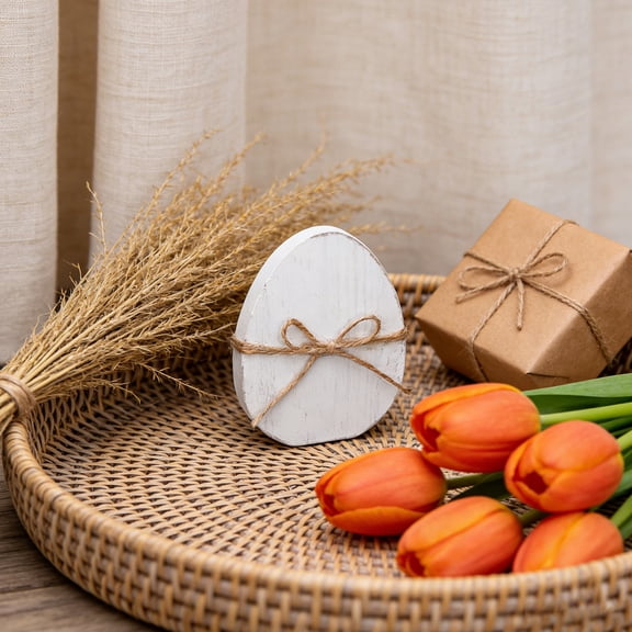 Easter Decorations Natural Wood Decoration Farmhouse Rustic Fall Decorations Vintage Spring Wooden Table Signs Retro Thanksgiving Tiered Tray Decor For Home Dining Room Kitchen Holiday