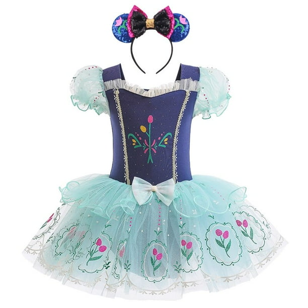 Disney Frozen Elsa Anna Ninas Tutu Vestido Cosplay Princesa Sirena Ariel Jasmine Belle Blancanieves Disfraz Fiesta de cumpleanos para ninos Prom5T Etiqueta 130 Gao Jinjia LED Walmart en linea