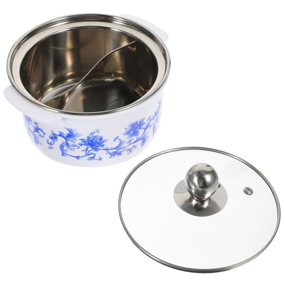Pretyzoom Stainless Steel Small Cooking Pot with Lid Anti Scald Handles for Stove Top Use