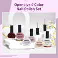 thumbnail image 3 of Set de esmaltes de uñas OpenLive 10 ml Nude Pink 6 colores para mujer, 3 of 7