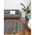 thumbnail image 2 of Rugs.com Moroccan Trellis Collection Rug – 5' x 8' Oval Dark Gray Medium Rug Perfect For Living Rooms, Large Dining Rooms, Open Floorplans, 2 of 7