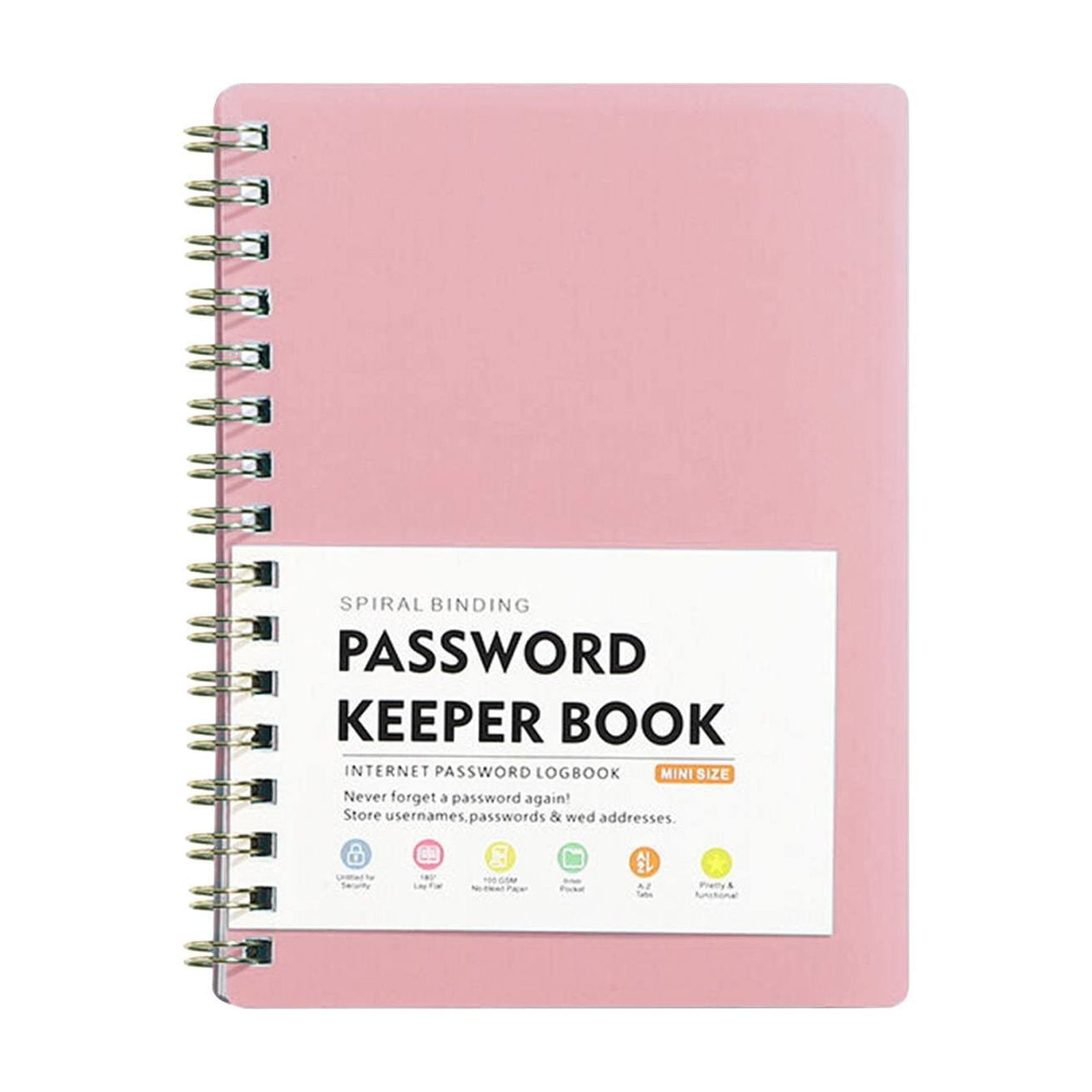 Password Keeper Book with Alphabetical Tabs,Small Password Books for Seniors,Password Notebook for Internet Website Address Log in Detail,Password Logbook to Stay Organized,4.25''X5.7''(Pink)