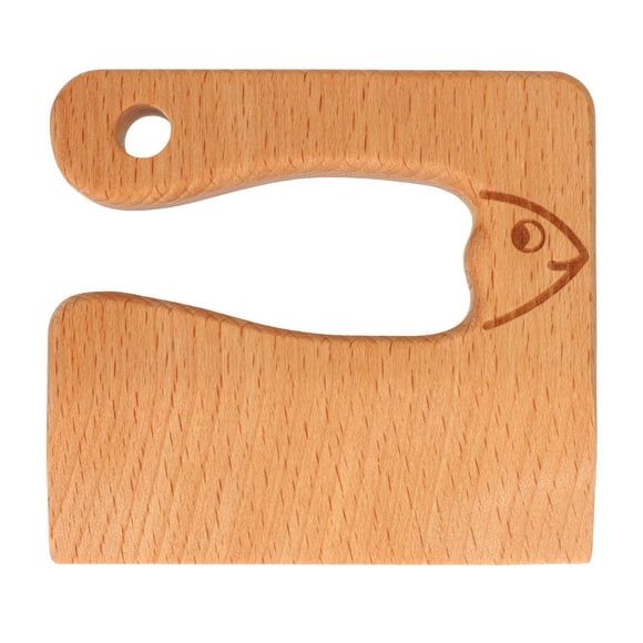 Safe Kids Wooden Cutter, Gift Easy To Use Montessori Kids Wooden Knife  For 2-8 Years Old For Vegetable Fruit Fish Type