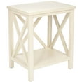 thumbnail image 2 of Safavieh Candice Poplar Wood Cross Back End Table in White, 2 of 5