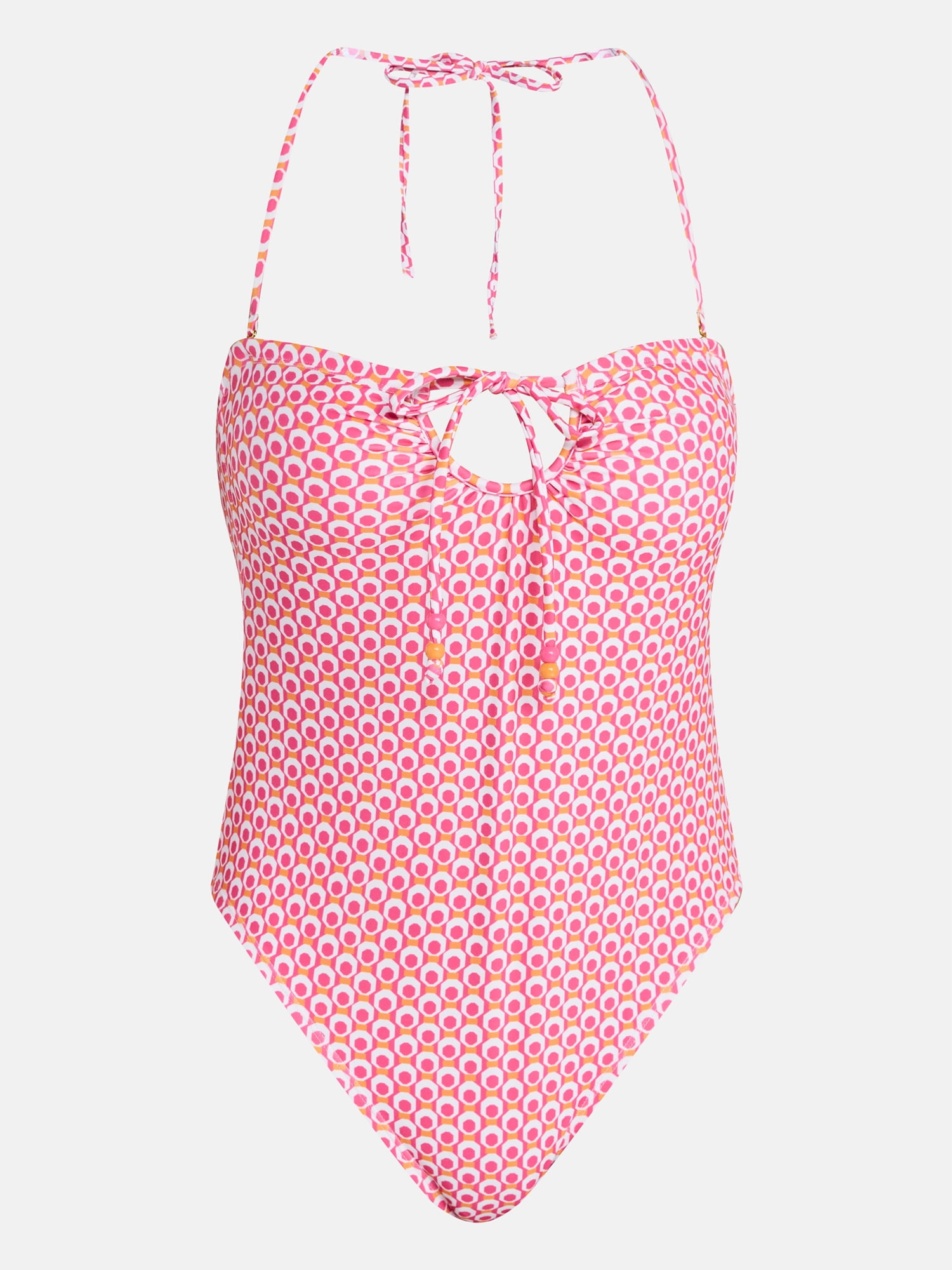 No Boundaries Keyhole One-Piece Swimsuit, Women's XXS-XXL