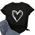 thumbnail image 7 of Ounisa Heart Shirts for Women - Trendy Short Sleeve Womens Graphic T Shirt Cute Love Gifts for Her, 7 of 7
