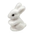 thumbnail image 1 of SLYNSHome Flocked Bunny Easter Decor White Moss Rabbit Figurines for Table Centerpieces Spring Garden Tabletop Sculpture, 1 of 7