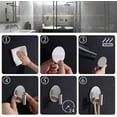 thumbnail image 3 of Ganchos adhesivos de acero inoxidable con diseño de estilo contemporáneo, fijación lisa a la pared para su baño y cocina, ganchos de instalación fáciles de instalar sin taladro para sujetar ropa,, 3 of 6