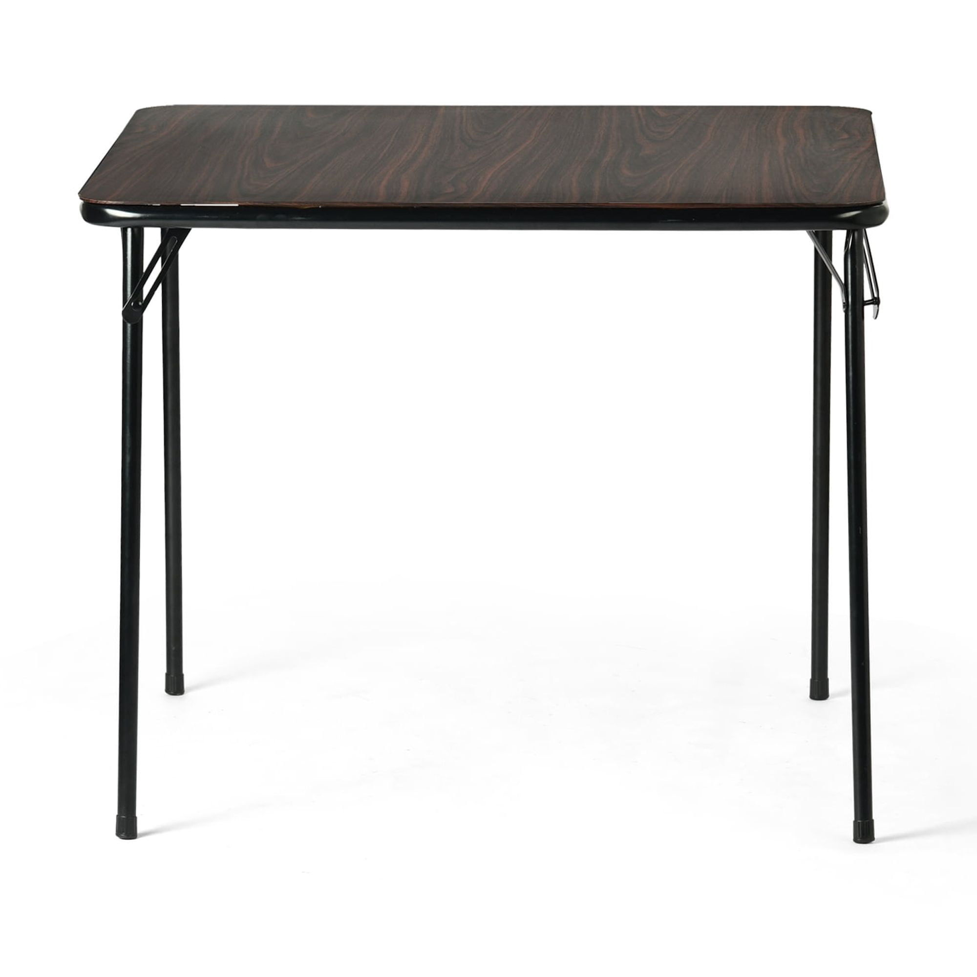 Homy Casa Portable Picnic Table, 34" Square Camping Table for Indoor/Outdoor Use, Walnut