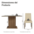 thumbnail image 3 of Juego de Comedor con Mesa y 4 Sillas Madesa Zion MI, 3 of 8