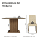 thumbnail image 3 of Juego de Comedor con Mesa y 4 Sillas Madesa Zion MI, 3 of 8