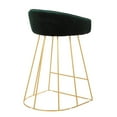 thumbnail image 4 of Canary Contemporary Counter Stool in Gold with Green Velvet by LumiSource - Set of 2, 4 of 7