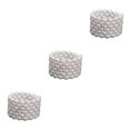 thumbnail image 3 of Thinsony Femmes Chic Perle Strass Stretch Bracelet Mariage Bal pour Mariée Blanc 6 Rangée 3Set, 3 of 6