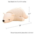 thumbnail image 2 of Polar Bear Plush Toy, 14" Brown Sleeping Stuffed Animal, Soft Huggable Doll for Kids & Adults, 2 of 9