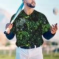 thumbnail image 4 of Fotbe Lush Foliage Green Plant Baseball Jersey Shirt for Men and Women, Casual Short Sleeves Button Down T-Shirt-Large, 4 of 9