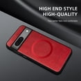 thumbnail image 3 of Decase Compatible with Google Pixel 7A Fashion Magnetic Case,Anti-Fingerprint PU Leather Phone Cover,Mag-Safe Case,Slim Fit Shockproof Protective Phone Case For Google Pixel 7A,Winered, 3 of 10