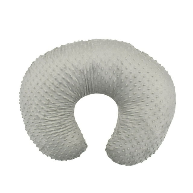 Funda de almohada para lactancia de bebé, ultra suave, en forma de U, cómoda y lavable, color gris