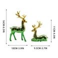 thumbnail image 3 of Deer Tabletop Decor, Modern Deer Figurine Ornament Set, Electroplated Gold Antler Pink Deer Sculpture for Living Room TV Cabinet Wine Cabinet Shelf Home Decoration, 3 of 6