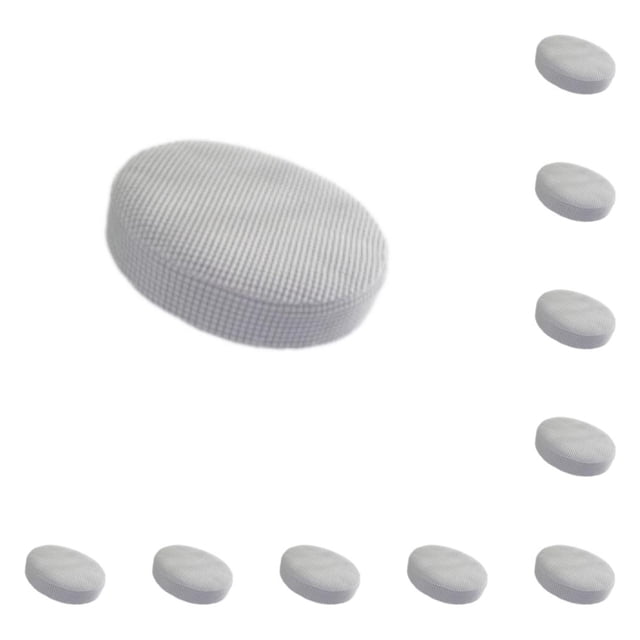Moyic Funda para taburete de bar que no destiñe, protección , fácil instalación, sin hilos sueltos, cojín lavable de poliéster Gris plateado diámetro 28-38cm 10Conjunto