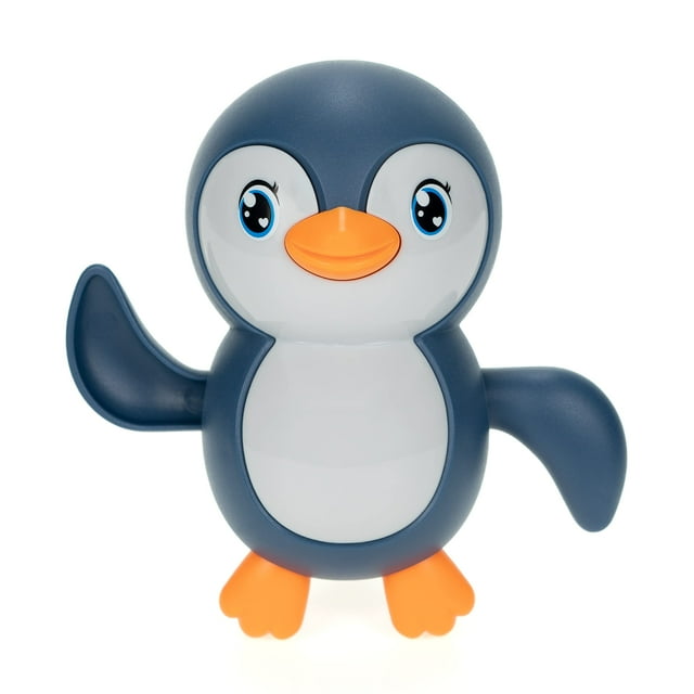Juguetes de baño, pingüinos nadadores de espalda y cuerda para niños (azul), perfectos para regalos de Navidad y cumpleaños para niños
