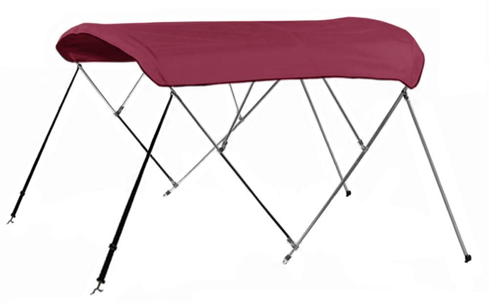 72/" W 8 Ft Bimini Top Boat Cover 4 Bow 54/" H 67/" Long Gray