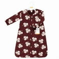 thumbnail image 2 of Hudson Baby Infant Girl Long Sleeve Plush Faux Fur Sleeping Bag, Wearable Blanket, Burgundy Floral, 12-18 Months, 2 of 2