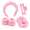 Pink six-piece set, variant on Hair Styling Headband, Polyester High Crown Hair Hoop, 18cm Face Wash Makeup Headband for Skincare, Makeup Removal, Daily Outfits and Beauty Routines