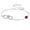 Garnet, variant on Infinity Rose Birthstone Bracelet for Women, White Gold Plated Heart Birthstone Charm Bracelet, Birthstone Jewelry Gift for Mom Wife Girlfriend