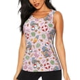thumbnail image 2 of Picia Hello Summer With Gnome Pattern Women's Workout Tank Top,Breathable Activewear,Slim Fit Athletic Top,Versatile Workout Moisture-wicking top-, 2 of 9
