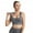 Gray, variant on Women's Ribbed Front Zipper Closure Sports Bras Wirefree Running Bra Padded Racerback Push up Tank Top Workout Gym Yoga Bras,Gray L