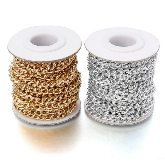 SWETRACE 1 Roll Minimalist Chain for Diy Crafts and Bag Accessory in Golden Color