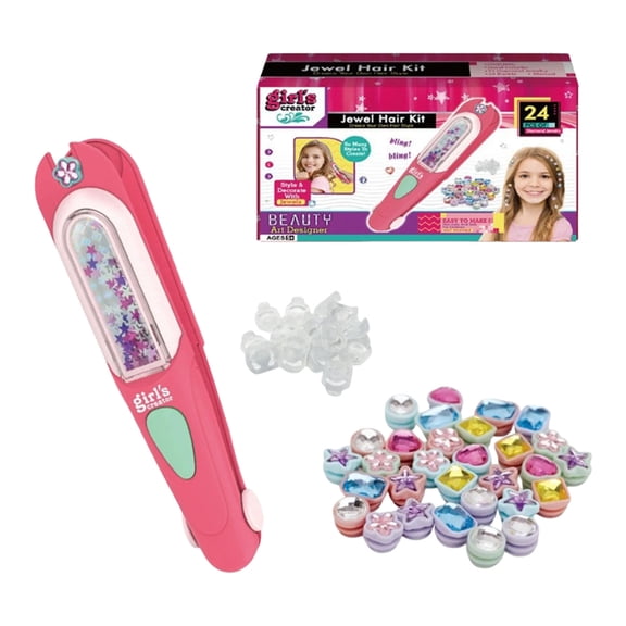 Zeiwohndc Kids Hair Gem Crafting Kits Creative Jewelry Parent Child Activity Party Supply