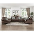 thumbnail image 6 of Lexicon Franklin Polished Microfiber Loveseat in Dark Brown, 6 of 8