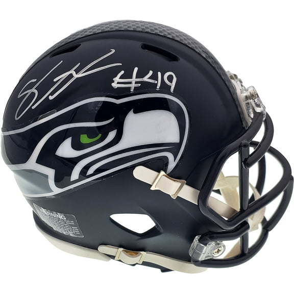 Shaquem Griffin Autographed Seattle Seahawks Mini Helmet In Silver MCS Holo 134383
