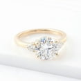 thumbnail image 4 of solitaire jewels 3.00CT Round Moissanite 3 Stone Engagement Ring For Women, 14K Yellow Gold, 4 of 8