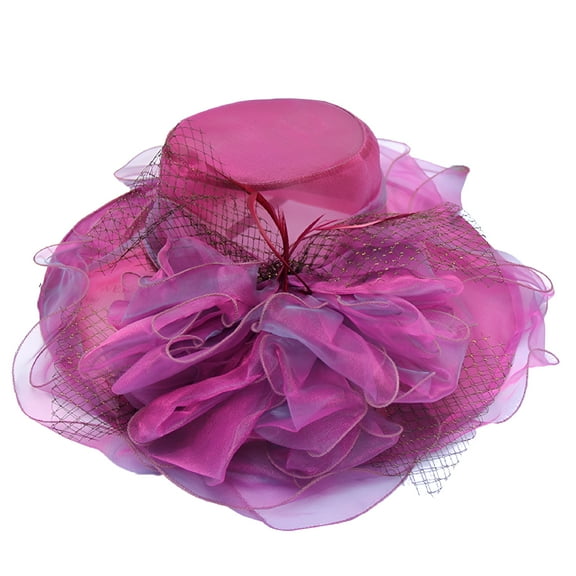 TELOLY Hats for Men Women Derby Fascinator Cap Kentucky Tea Party Wedding Hat Sun Hat Womens