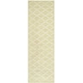 thumbnail image 2 of SAFAVIEH Cambridge Karen Geometric Wool Runner Rug, Light Green/Ivory, 2'6" x 8', 2 of 7