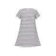 thumbnail image 2 of Girls Dress Easter Egg Bunny Rabbit Black White Stripe Short Sleeve 7 Years, 2 of 7