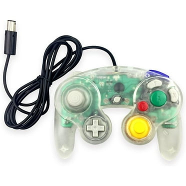 PEGLY Gamecube Controller, Classic Wired Controller for Wii Nintendo Gamecube (CLEAR WHITE )