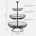 thumbnail image 4 of Inteprter Cestas de frutas de amplia aplicación hechas con hierro para organizar cestas de frutas y verduras duraderas Juegos de accesorios de baño blanco, 4 of 6