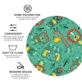 thumbnail image 4 of Fuzoiu Funny Animals in Jungle Print Leather Coasters Set,Drink Coasters Set of 6,for Tabletop Protection, Durable PVC Coasters,Home Décor and Housewarming Gift,Round Shape, 4 of 7
