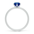 thumbnail image 2 of ANGARA Lab Grown Round Blue Sapphire Solitaire Classic Engagement Ring for Women in 14K White Gold (Size-6mm) | September Birthstone Jewelry for Her | Lab-Grown Blue Sapphire Engagement Ring, 2 of 8