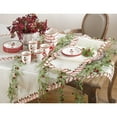 thumbnail image 3 of Saro Lifestyle Candy Cane Design Christmas Holiday Table Runner, 3 of 3